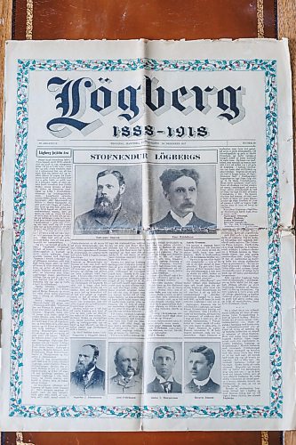 MIKE DEAL / FREE PRESS
A reprint of an anniversary edition of the Lögberg paper from 1917.
Stefan Jonasson is the outgoing editor of Lögberg-Heimskringla, a 140-year-old newspaper in Winnipeg that reports on the Icelandic community. Katrín Níelsdóttir is his successor and will be heading the helm of the paper starting in October.
reporter: Aaron Epp
260918 - Friday, September 18, 2026.