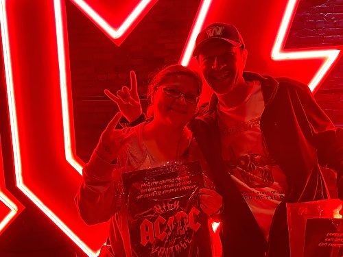 Sheldon Birnie / Free Press
Maxine & Will Ewanchuk at the AC/DC PWR/UP pop up event. 