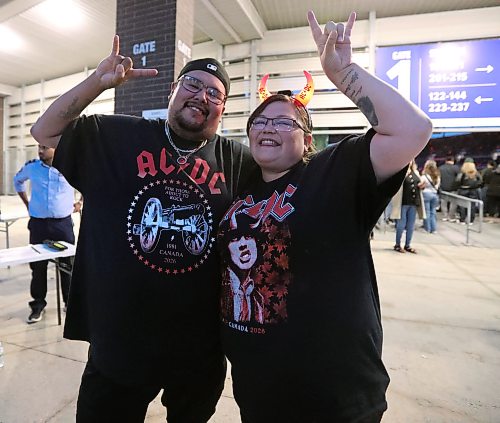 Jason Halstead / Free Press
Fans Journey Constant-Wilson (left) and Brooke Wilson head in to see AC/DC perform at Princess Auto Stadium on Sept. 20, 2026.