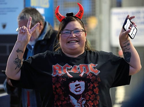 Jason Halstead / Free Press
Fan Brooke Wilson heasd in to see AC/DC perform at Princess Auto Stadium on Sept. 20, 2026.
