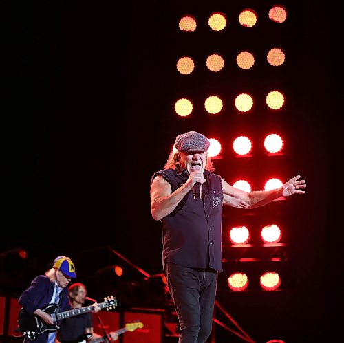 Jason Halstead / Free Press
Singer Brian Johnson and guitarist Angus Young of AC/DC perform at Princess Auto Stadium on Sept. 20, 2026.
