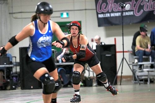 Scarlet Fever jammer Jane Valjane (Sarah Jane Maynard) is shown in action against FM Roller Derby at CFB Shilo’s L-25 building on Saturday evening. Scarlet Fever earned a dominant 207-72 victory over their visitors from Fargo-Moorhead. (Perry Bergson/The Brandon Sun)
Sept. 19, 2026