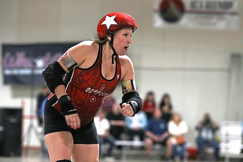 Scarlet Fever jammer Jane Valjane (Sarah Jane Maynard) is shown in action against FM Roller Derby at CFB Shilo’s L-25 building on Saturday evening. Maynard didn't participate at a competitive level in team sports as a youngster and is making up for lost time. (Perry Bergson/The Brandon Sun)
Sept. 19, 2026