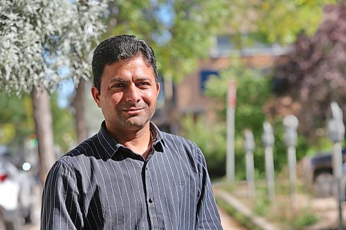 City of Brandon Ward 5 candidate Bhavesh Patel, seen here outside the Town Centre on Monday, Sept. 21, 2026. (Matt Goerzen/The Brandon Sun)