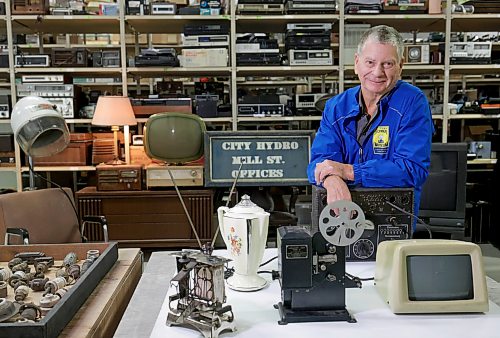Ruth Bonneville / Free Press
ENT - Electrical Museum
Portrait of Dave White, a longtime volunteer curator of the Manitoba Electrical Museum with a large shelving unit stacked with VCR’s and other items including a bonnet hair dryer, old TV’s, radios etc.
Dave White longtime volunteer curator of the Manitoba Electrical Museum. Dave White worked for Hydro, both Winnipeg Hydro and Manitoba Hydro, for a combined total of 35 years with lots of experience in the field.
Subject: Manitoba Electrical Museum not only operates its museum on Nassau, but also a large warehouse with over 100,000 artifacts related to electrical history/power in Manitoba. The pieces are often rented out to film and theatre productions to recreate historically accurate scenes.
There are tons of cool items including old Hydro workstation that has been used in a few different sci-fi related films; a “Chicago stove” from the 1940s that would not pass safety standards today; rows of VCRs and old computers and TVs, a combined wood-burning/electrical stove from the 1920s.
Sheldon Birnie | Arts & Life reporter
Sept 22nd, 2026