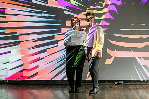 MIKAELA MACKENZIE / FREE PRESS
Julie Gendron (left) and Emma Hendrix with some of Julieճ projection work, which will be in their Nuit Blanche installation, on Thursday, Sept. 24, 2026.
For Conrad story.
Free Press 2026