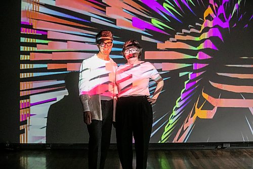 MIKAELA MACKENZIE / FREE PRESS
Emma Hendrix (left) and Julie Gendron with some of Julieճ projection work, which will be in their Nuit Blanche installation, on Thursday, Sept. 24, 2026.
For Conrad story.
Free Press 2026