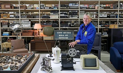 Ruth Bonneville / Free Press
ENT - Electrical Museum
Portrait of Dave White, a longtime volunteer curator of the Manitoba Electrical Museum with a large shelving unit stacked with VCR’s and other items including a bonnet hair dryer, old TV’s, radios etc.
Dave White longtime volunteer curator of the Manitoba Electrical Museum. Dave White worked for Hydro, both Winnipeg Hydro and Manitoba Hydro, for a combined total of 35 years with lots of experience in the field.
Subject: Manitoba Electrical Museum not only operates its museum on Nassau, but also a large warehouse with over 100,000 artifacts related to electrical history/power in Manitoba. The pieces are often rented out to film and theatre productions to recreate historically accurate scenes.
There are tons of cool items including old Hydro workstation that has been used in a few different sci-fi related films; a “Chicago stove” from the 1940s that would not pass safety standards today; rows of VCRs and old computers and TVs, a combined wood-burning/electrical stove from the 1920s.
Sheldon Birnie | Arts & Life reporter
Sept 22nd, 2026