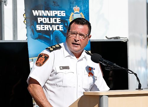 JOHN WOODS / FREE PRESS
Police chief Gene Bowers speaks during a National Day of Truth and Reconciliation event at the Winnipeg Police Service north district station in Winnipeg, Sunday, September 27, 2026. 

reporter: malak