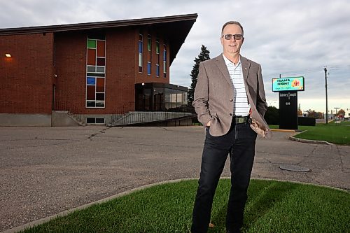 28092026
Kevin Chambers, candidate for Brandon City Council - Ward 3, outside Calvary Temple Brandon in Brandon’s west end on Monday morning. 
(Tim Smith/The Brandon Sun)