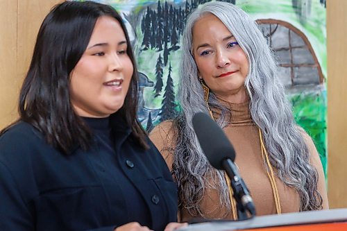 MIKE DEAL / FREE PRESS
Families Minister Nahanni Fontaine reacts while Salena Starling, CEO, Community of Big Hearts, speaks during the announcement.
Families Minister Nahanni Fontaine announces that the province is strengthening the support system available for young adults aging out of Child and Family Services (CFS) care by investing $1.7-Million as part of its broader commitment to reduce poverty, prevent homelessness and improve outcomes for vulnerable Manitobans, during a press conference at Initiatives for Just Communities, 555 Broadway, on Monday morning.
Reporter: Nicole Buffie
260928 - Monday, September 28, 2026.