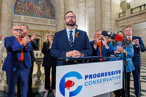 MIKE DEAL / FREE PRESS
PC MLA Konrad Narth (La Vérendrye) was selected by the PC caucus to be the next leader of the party Tuesday morning prior to Question Period.
Reporter: Carol Sanders
260929 - Tuesday, September 29, 2026.