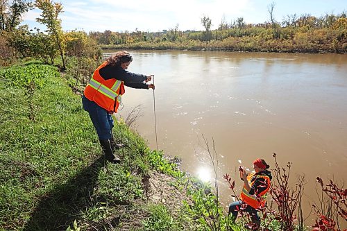 29092026
Provincial archeologist Suyoko Tsukamo and regional archeologist for Westman with the province Ashley Daciuk conduct a baseline survey of the former Turtle Crossing Campground along Grand Valley Road on Tuesday, to catalogue all infrastructure markings and other disturbances to the property, ahead of plans for the Brandon Residential School Missing Children Investigation to search the grounds. The province announced Tuesday that they had purchased the former campground in partnership with the City of Brandon. The property has long been known to hold the graves of children who attended the nearby Brandon Residential School. The Brandon Residential School opened in 1895 and closed in 1972.
(Tim Smith/The Brandon Sun)