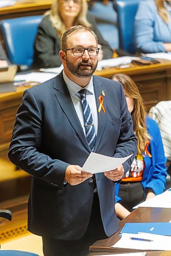 MIKE DEAL / FREE PRESS
Interim leader of the official opposition, Konrad Narth (La Vérendrye), during Question Period in the Manitoba Legislature Tuesday afternoon.
Reporter: Carol Sanders
260929 - Tuesday, September 29, 2026.