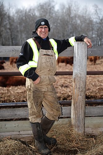 Farmer Michael Decock with 3D Ranch near Deleau, Manitoba in March. The high diesel price has affected farming, incentivizing him not to go after mature hay that he missed during harvest. (Tim Smith/The Brandon Sun files)