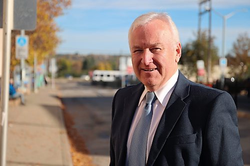 City of Brandon Ward 2 candidate Deveryn Ross poses for a photo near the city’s bus transit terminal downtown. (Alex Lambert/The Brandon Sun)