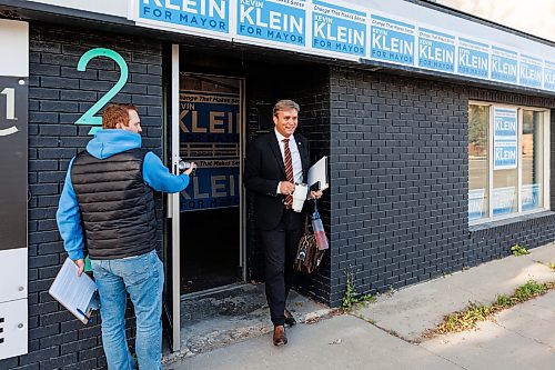 MIKE DEAL / FREE PRESS
9:44 AM
Kevin Klein leaves campaign HQ to go to a 10:30 AM press conference.
For day-in-the-life story.
Reporter: Malak Abas 
261005 - Monday, October 05, 2026.