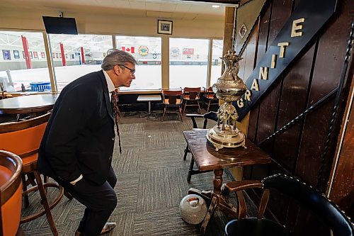 MIKE DEAL / FREE PRESS
10:02 AM
Kevin Klein takes a moment at the Granite Curling Club prior to a 10:30 AM press conference.
For day-in-the-life story.
Reporter: Malak Abas
261005 - Monday, October 05, 2026.