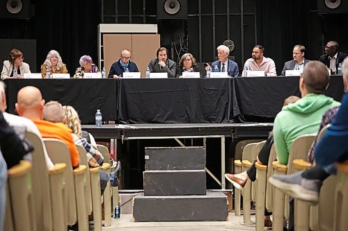 Ten candidates for Brandon School Division Trustee take part in the School Division Trustee Candidate Forum, hosted by the Brandon Teachers’ Association and CUPE Local 737, at the Evans Theatre at Brandon University on Tuesday evening.
(Tim Smith/The Brandon Sun)