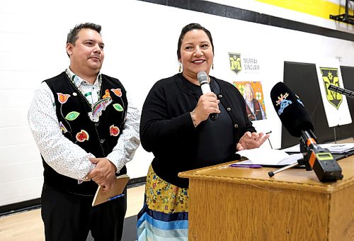 Ruth Bonneville / Free Press

Local Selkirk School renamed after Murray Sinclair 

Photo of Niigaan Sinclair and  Dené Sinclair, son and daughter of Hon. Murray Sinclair, sharing stories about their dad at the event. 

Lord Selkirk School Division students, families, staff and community members gathered Wednesday to celebrate the renaming of the school as École Murray Sinclair Middle School. 

The ceremony honoured the legacy of the late Honourable Murray Sinclair, who called Selkirk home and whose work had a lasting impact on justice and reconciliation in Canada.

The event included remarks from members of the Sinclair family, traditional drumming and dance performances, and a group photo beneath the school’s new sign.

Oct 7th,  2026