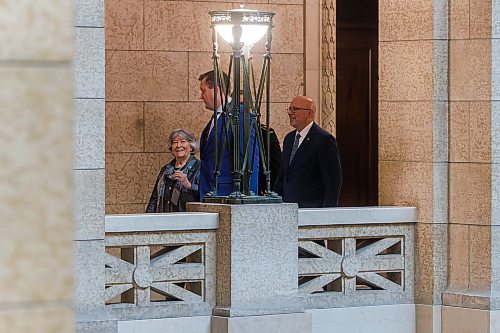 MIKE DEAL / FREE PRESS
Governor General Louise Arbour walks through the Manitoba Legislative Building on her way to a meeting with Indigenous leaders during her first official visit to Manitoba.
During her visit, she will met with provincial officials, including the Honourable Anita R. Neville, Lieutenant Governor of Manitoba; the Honourable Wab Kinew, Premier of Manitoba; and with Indigenous leaders; Minister Will Goodon, Manitoba Metis Federation; Grand Chief Garrison Settee, Manitoba Keewatinowi Okimakanak; and CEO Gayle Gruben, Manitoba Inuit Association.
Reporter: Chris Kitching
261007 - Wednesday, October 07, 2026.
