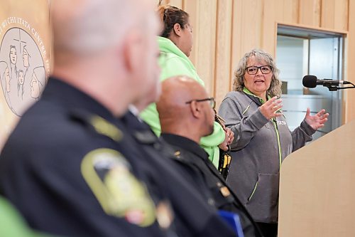 Ruth Bonneville / Free Press

Local WPS and  Ma Mawi Wi Chi Itata Centre 

Della Herrera with DCSP speaks at the news conference with the WPS and Ka Ni Kanichihk Tuesday. 

The Winnipeg Police Service hold news conference at Ma Mawi Wi Chi Itata Centre on update on the ongoing drug enforcement activities with outreach groups. 

See story by Chris 

Oct 13th, 2026

