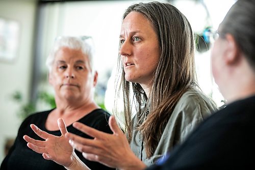 MIKAELA MACKENZIE / FREE PRESS
	
Kate Sjoberg, executive director at Resource Assistance for Youth, speaks at a press conference about the city encampment restrictions and how they are negatively affecting people living unsheltered in Winnipeg on Tuesday, May 26, 2026. 

For Scott B story.
Free Press 2026