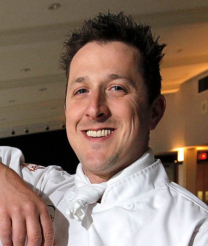 Chef Cameron Huley, Team Manager of Culinary Team Manitoba, presenting dishes at Glendale Country Club, following a trial run for the Culinary Olympics, Sunday May 27, 2012. The team is preparing for the event taking place in Germany in October. (TREVOR HAGAN/WINNIPEG FREE PRESS)