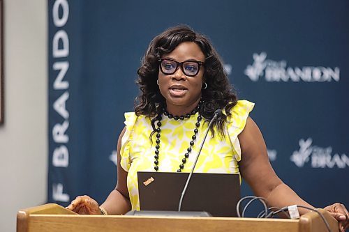 Human resources director Lola Oyeladun was the recipient, along with Wardrop, of a July 2025 proposal by former city payroll employees warning of inadequacies within the department. (Alex Lambert/The Brandon Sun files)