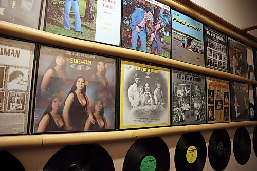 A wall of the many records released by Bill & Sue-On Hillman in the basement of their home in Brandon on Wednesday, October 14, 2026.
(Tim Smith/The Brandon Sun).