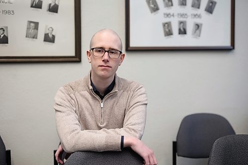 Ward 4 candidate James Epp sits inside council chambers at Brandon City Hall. (Tim Smith/The Brandon Sun files)