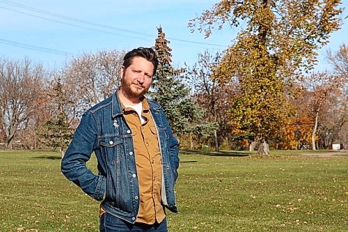 Ward 9 candidate Keith Waterfield in Rideau Park where he says he’d advocate for slower traffic and more community programming, if elected. (Rylee Gerrard/The Brandon Sun)