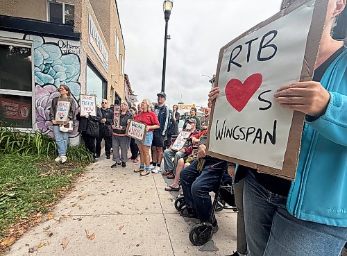 SCOTT BILLECK / FREE PRESS
- dozens of protesters who lined the sidewalk outside Premier Wab Kinew’s constituency office on Osborne Street Friday afternoon, calling on the Residential Tenancies Branch to freeze disputed rent increases until tenants have a chance to challenge them.