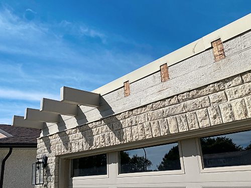 Marc LaBossiere / Free Press
The 18-inch protruded beams had begun to rot and decay in recent years.