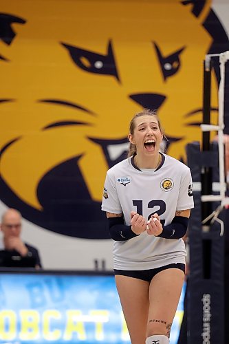 Stephanie Miller is back as a starting outside hitter for the Bobcats this year. (Tim Smith/The Brandon Sun)