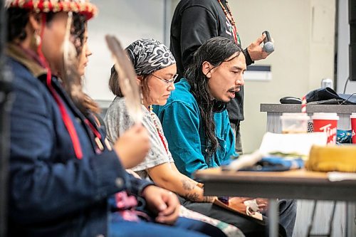MIKAELA MACKENZIE / FREE PRESS
	

Denzel Sutherland-Wilson sings at the Arctic Crossroads Tour, a public engagement session about the future of northern Manitoba in the face of increased shipping and development interests in Churchill, on its Winnipeg stop at the University of Manitoba on Friday, Oct. 23, 2026.

For Eva story.
Free Press 2026