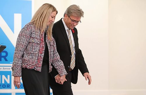 Ruth Bonneville / Free Press
Election - Kevin Klein
Kevin Klein and his wife Heather walk hand in hand off the stage after Kevin gave his concession speech at his campaign watch party at the Norwood hotel Wednesday.
Oct 28th, 2026