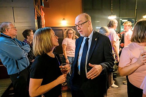Mike Sudoma / Free Press
Councillor Elect Sara MacArthur shares a moment with MLA Mike Moyes after being elected as councillor for River Heights Fort Garry during Wednesday nights municipal election
October 28, 2026
