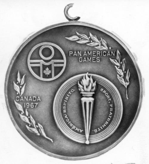 Winnipeg, July 1967. This is a file shot of a gold medal from the 1967 Pan American Games in Winnipeg.