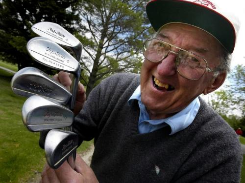 Winnipeg, MB  040608  Bill Soloman and his vintage golf clubs. For Tim Campbell (Winnipeg Free Press) story. PHIL HOSSACK / WINNIPEG FREE PRESS